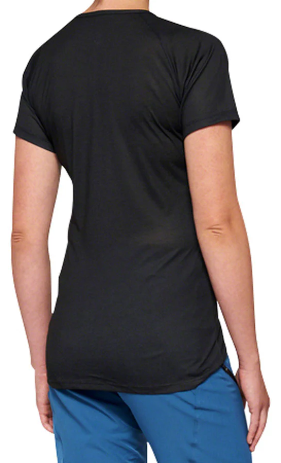 100% Airmatic Jersey - Black Short Sleeve Womens Medium - Image 2
