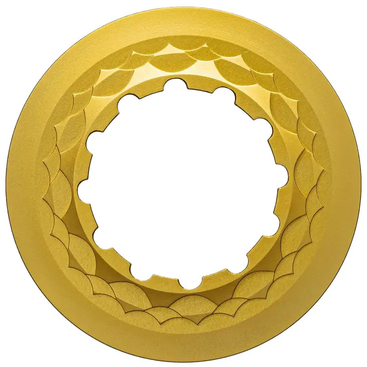 absoluteBLACK Center Lock Rotor Lockring Gold