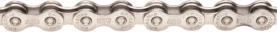 ACS Crossfire Chain - Single Speed 3/32" 106 Links Silver