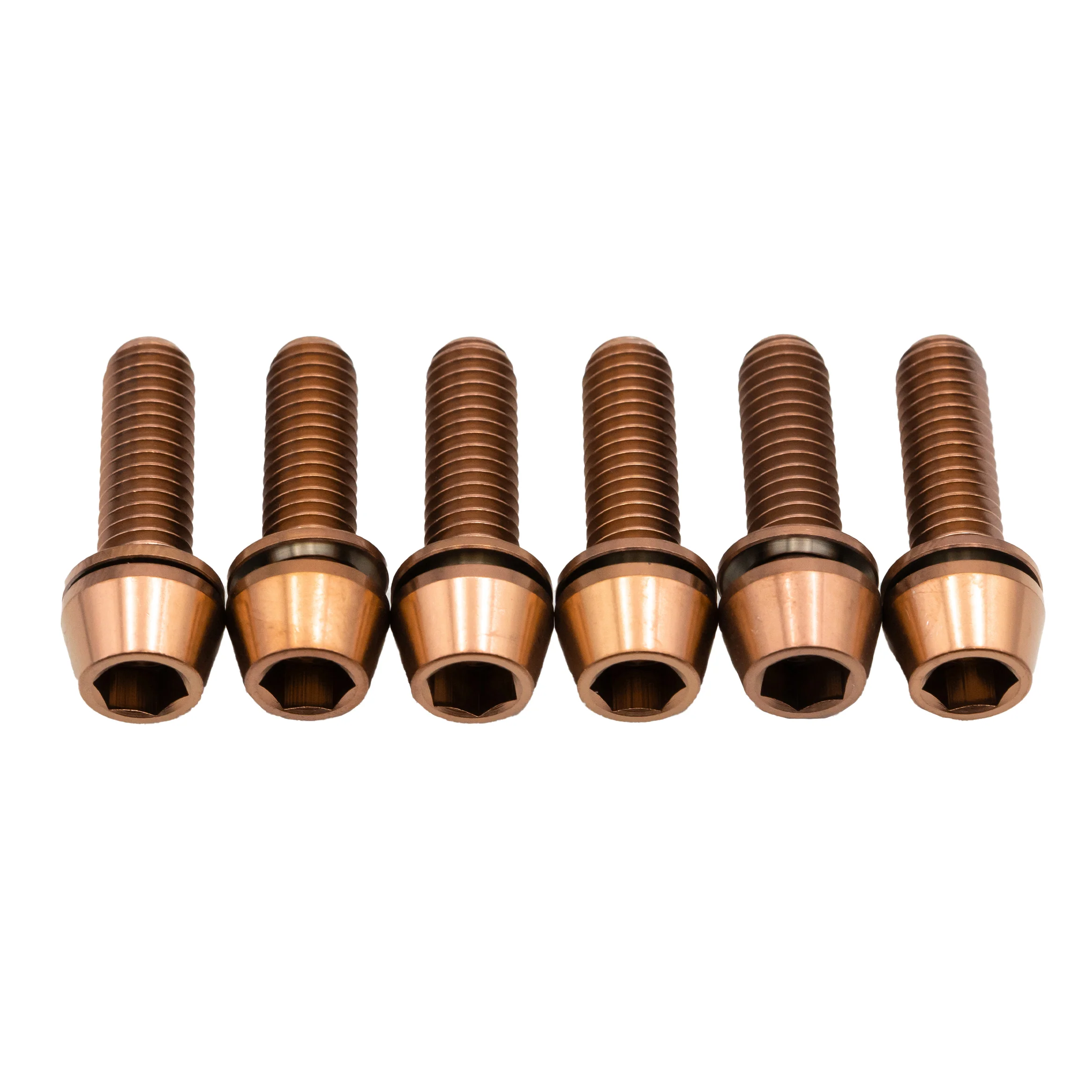 Better Bolts Deity Copperhead Ti Stem Bolt Kit Copper 6/Count