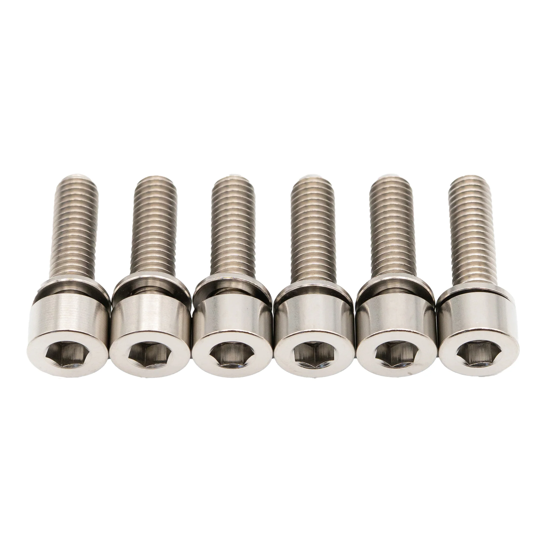Better Bolts Industry Nine Ti Stem Bolt Kit Silver 6/Count
