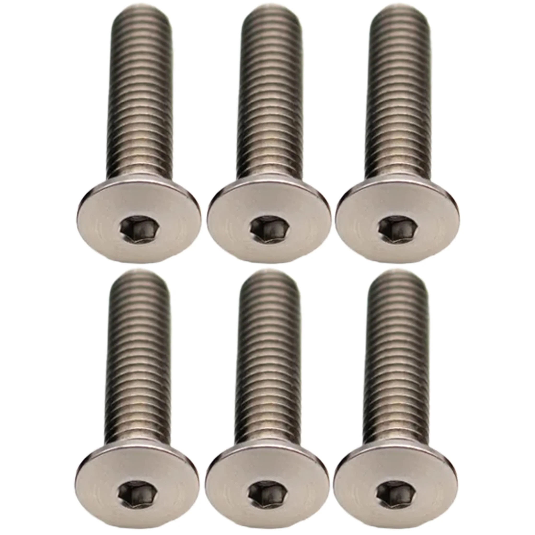 Better Bolts Titanium Water Bottle Cage Bolts20mm Silver 6/Count