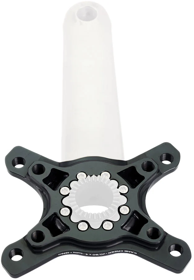 Cane Creek eeWings Chainring Spider - 4-Bolt 110 80 Asymmetric BCD 8-Bolt Mount Type Shimano GRX 1x 2x Systems BLK - Image 3