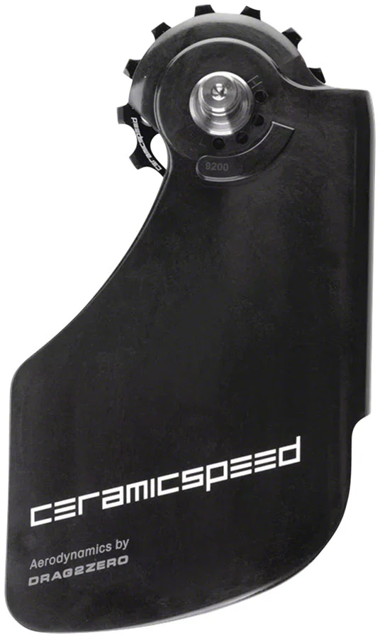 CeramicSpeed OSPW Pulley Wheel Aero System Shimano 9200/9250 8100/8150 - Coated Races Alloy Pulley Carbon Cage BLK