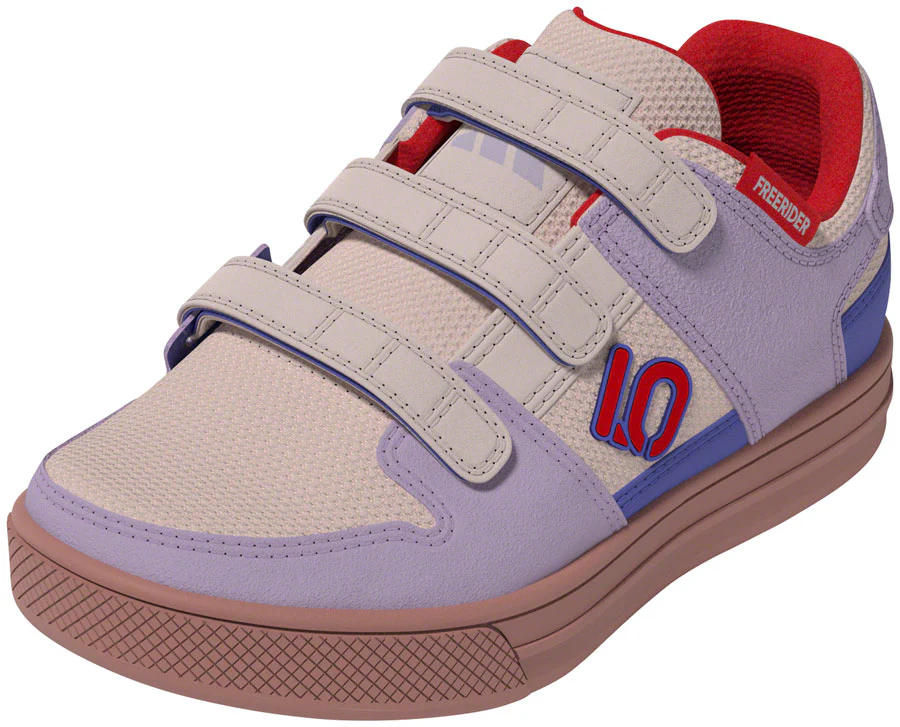 Five Ten Freerider Kid's VCS Flat Shoes - Putty Mauve/Pure Ruby/Semi Cobalt Blue 12K