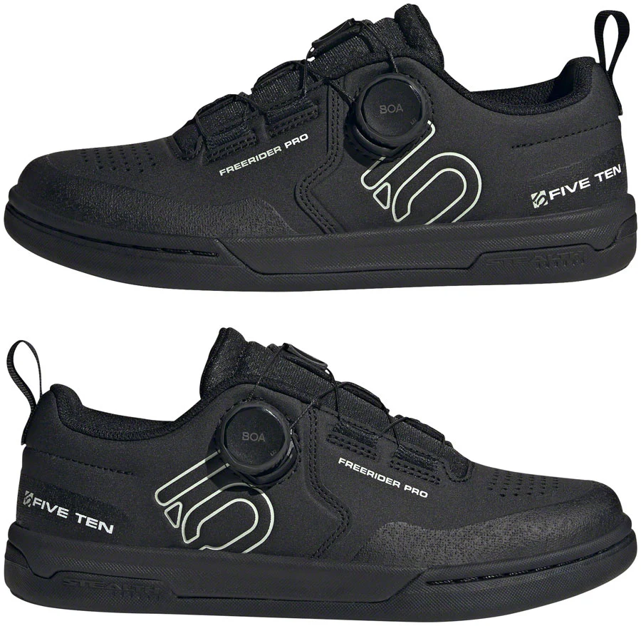 Five Ten Freerider Pro BOA Flat Shoes - Women's Core BLK/Linen Green/FTWR White 5 - Image 3
