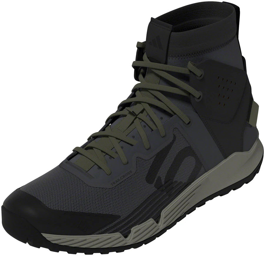 Five Ten Trailcross Mid Pro Flat Shoes - Men's Gray Six/Core BLK/Olive Strata 9.5