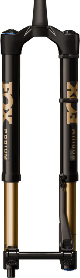 FOX Factory Podium Inverted Suspension Fork - 29" 170 mm 20TA x 110 mm 44mm Offset GRIP X2 58HT Crown BLK/Podium Gold - Image 4