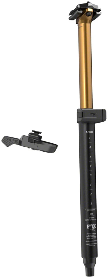 FOX Transfer Neo Factory Series Wireless Dropper Seatpost - 31.6 mm 125 mm Internal Routing Kashima Coat