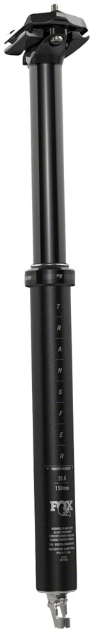 FOX Transfer Performance Elite Dropper Seatpost - 31.6 mm 150 mm Internal Routing Anodized BLK