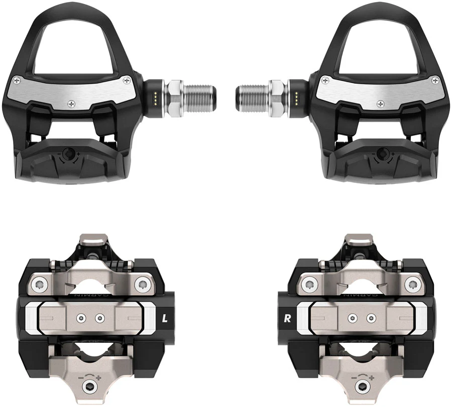 Garmin Rally RK/XC210 Power Meter Pedals Bundle - Clipless Composite/Alloy 9/16" BLK Pair Dual-Sensing LOOK KEO/Shimano SPD