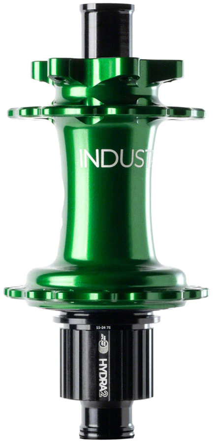 Industry Nine Hydra 2 Classic Rear Hub - 12 x 148mm 6-Bolt Micro Spline Green 28H - Image 2