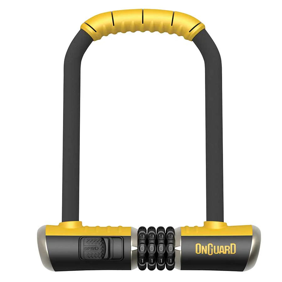 OnGuard BullDog Series U-Lock - 4.5 x 9" Combination BLK/YLW Includes bracket