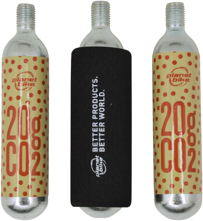 Planet Bike 20g Threaded CO2 Cartridge - 3 pack