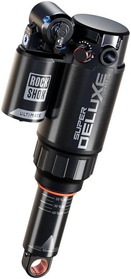 RockShox Super Deluxe Ultimate RC2T Rear Shock - 205 x 60 mm Linear XL Air Token Loc 2 Reb 55 / Comp 34 L/O 45 Standard Trunnion D1