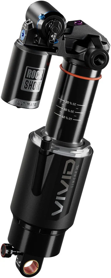 RockShox Vivid Ultimate RC2T Rear Shock - 205 x 62.5 mm Linear XL Air 2 Tokens Reb 55 / Comp 34 L/O 45 Standard Trunnion D1