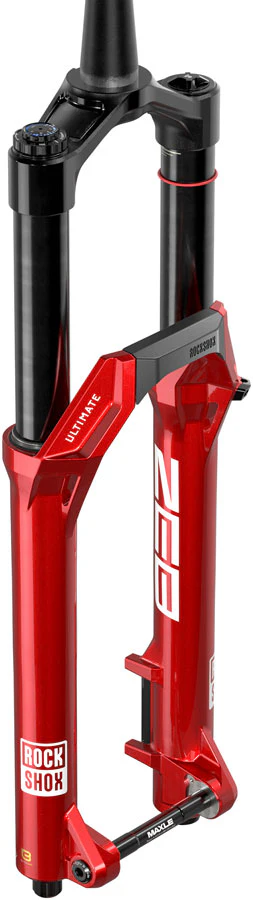 RockShox ZEB Ultimate Charger 3.2 RC2 Suspension Fork - 29" 160mm 15x110mm 44mm Offset Linear XL Air Spring Electric Red B1