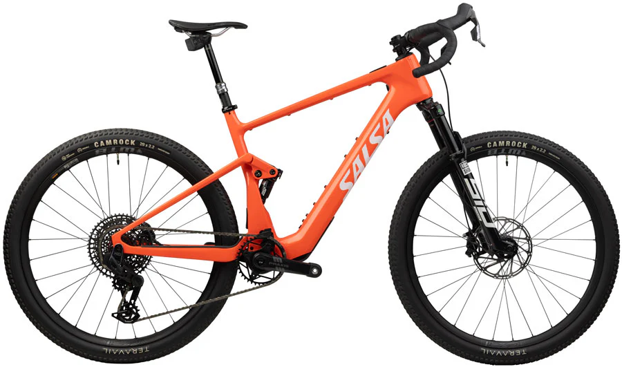 Salsa Wanderosa C Force X0 AXS Transmission Ebike - 29" Carbon Coral Small
