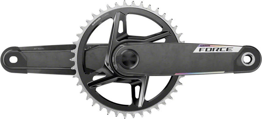 SRAM Force 1x XPLR AXS Power Meter Wide Crankset - 160mm 12/13-Speed 42t 8-Bolt Direct Mount DUB PM Spindle Carbon E1 - Image 2