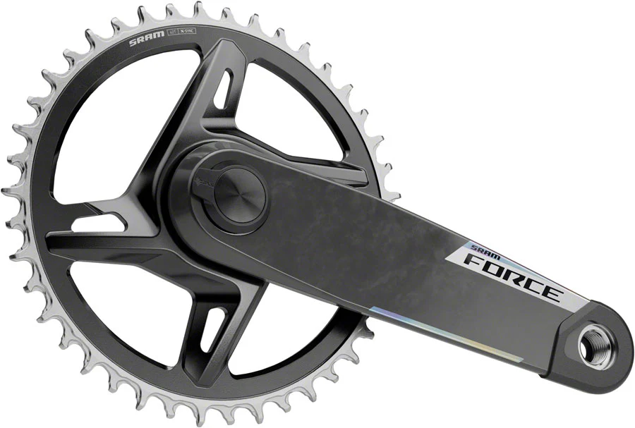 SRAM Force 1x XPLR AXS Power Meter Wide Crankset - 160mm 12/13-Speed 42t 8-Bolt Direct Mount DUB PM Spindle Carbon E1 - Image 3
