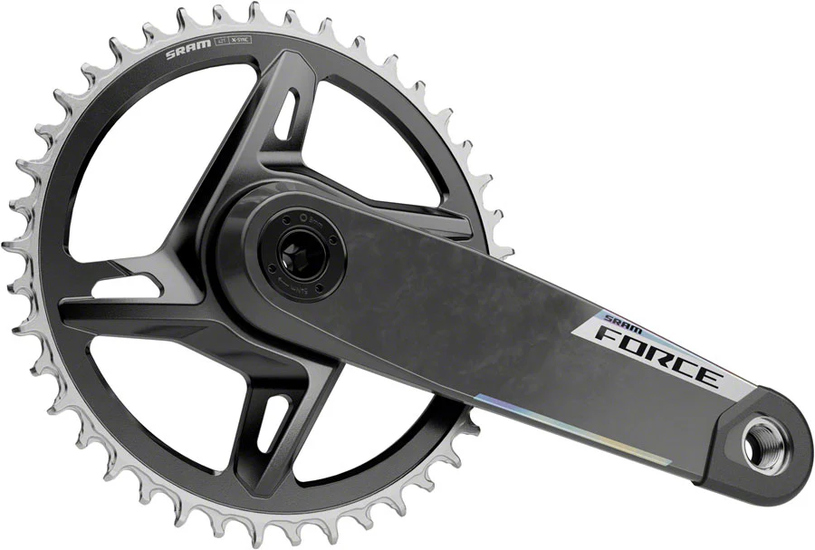SRAM Force 1x XPLR Wide Crankset - 172.5mm 12/13-Speed 42t 8-Bolt Direct Mount DUB Spindle Carbon E1 - Image 2