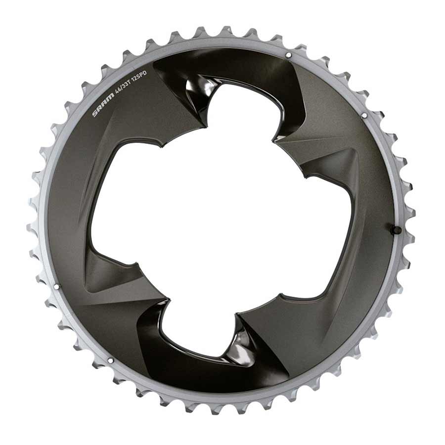 SRAM Force 2x12-Speed Inner Chainring - 35t 107 BCD 4-Bolt Blast BLK For use 48t Outer