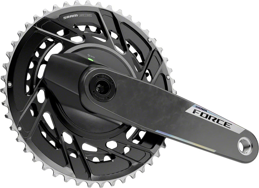 SRAM Force AXS Power Meter Crankset - 160mm 12-Speed 48/35t Thread Mount 8-Bolt PM Spider DUB Spindle Carbon E1 - Image 2