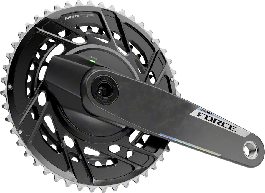 SRAM Force AXS Power Meter Crankset - 170mm 12-Speed 46/33t Thread Mount 8-Bolt PM Spider DUB Spindle Carbon E1 - Image 2
