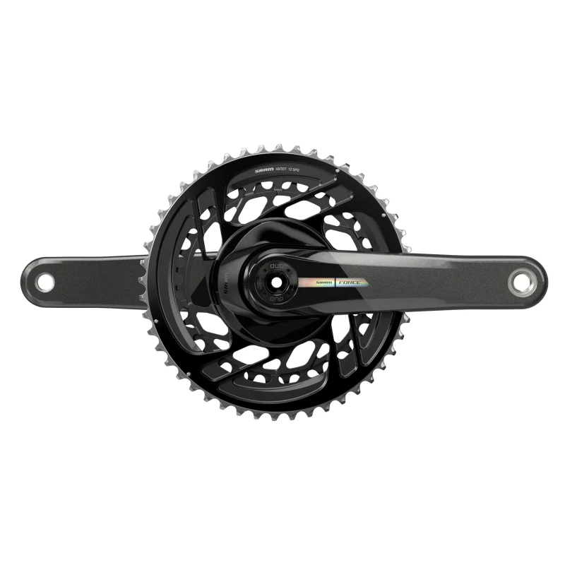 SRAM Force D2 2x Crankset Speed: 12 Spindle: 28.99mm BCD: Direct Mount 48/35 DUB 170mm Black Road Disc