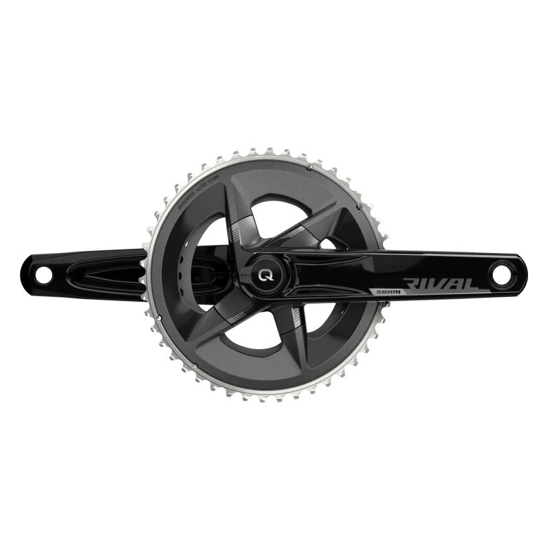 SRAM Rival D1 Quarq 2x Power Meter Crankset Speed: 12 Spindle: 28.99mm BCD: 107 46/33 DUB 175mm Black Road Disc