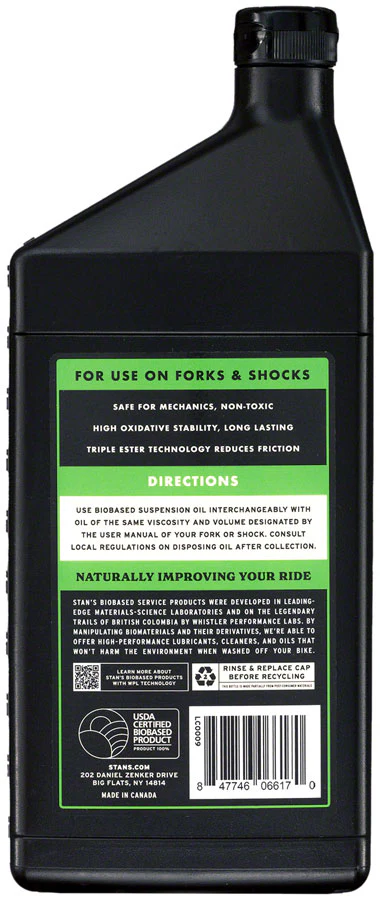 Stan's Biobased Suspension Oil - 2.5WT 1L - Image 3
