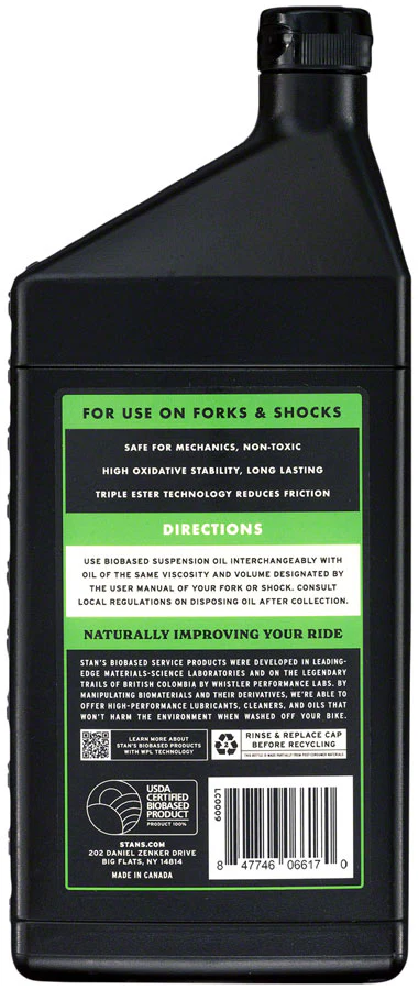 Stan's Biobased Suspension Oil - 20WT 1L - Image 3
