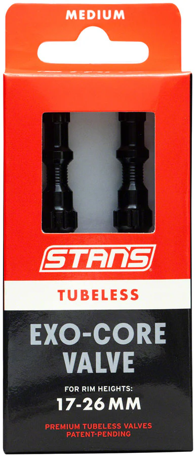Stan's Tubeless Exo-Core Valve Stems - Alloy Medium Black Pair - Image 3