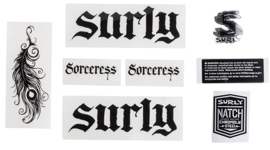 Surly Sorceress Decal Set - Black