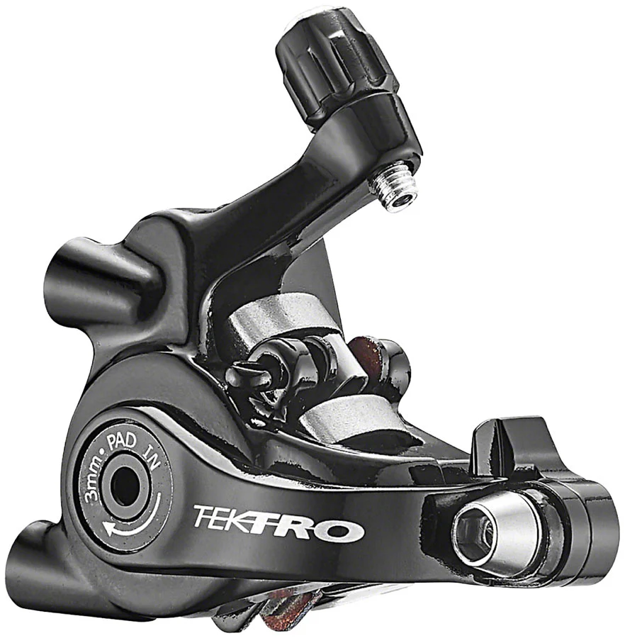 Tektro MD-C550 Mechanical Disc Brake Caliper - Flat Mount For Short-Pull Road Levers BLK OE Packaging
