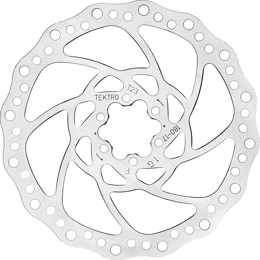 Tektro TR180-17 Disc Brake Rotor - 180mm 6-Bolt 2.3mm Thickness