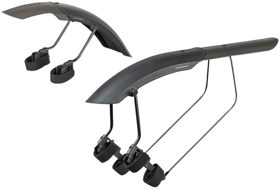 Topeak Tetrafender M1 and M2 Fender Set -Strap-on Front and Rear Black