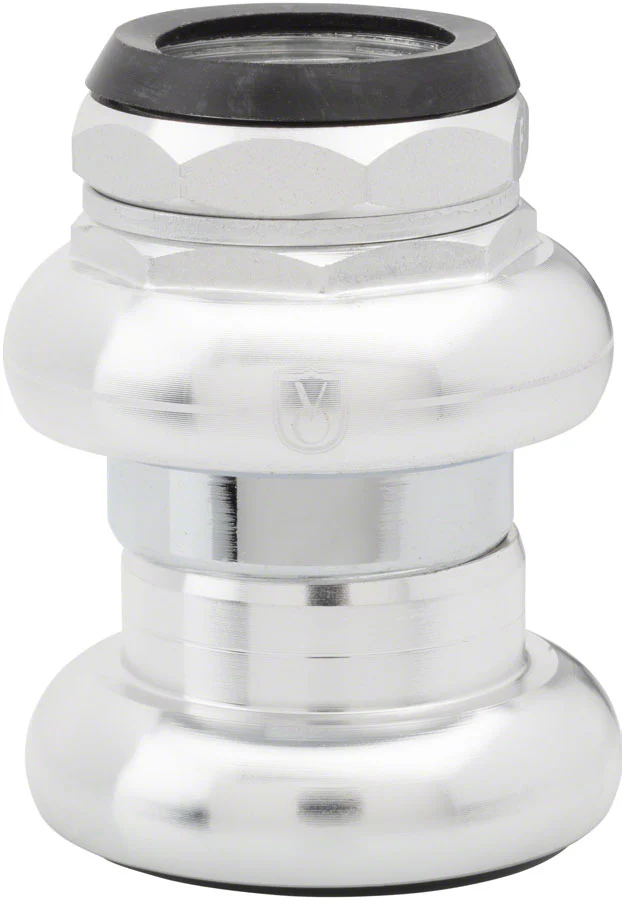 Velo Orange Threaded Headset - Caged Bearing French EC30 /25.0-1.0 Upper | EC30/26 Lower Silver