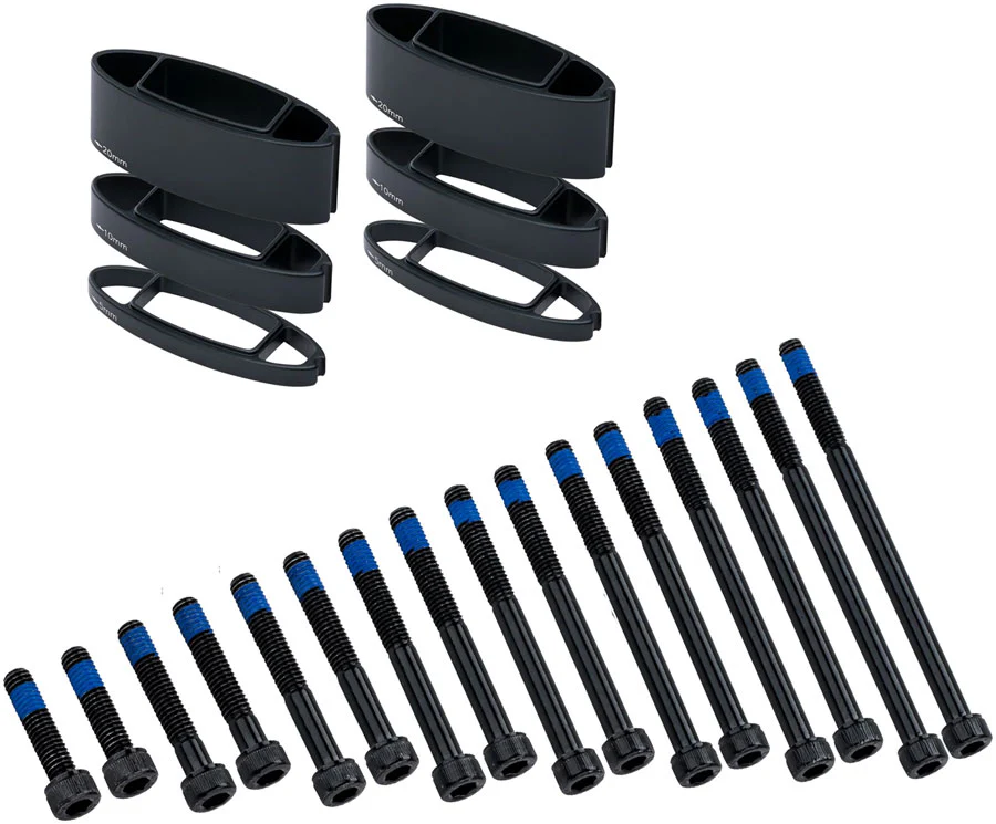 Vision Armrest Stack Riser Kit For TFA TriMax TFE Aerobars Includes Spacer Bolts – BLK