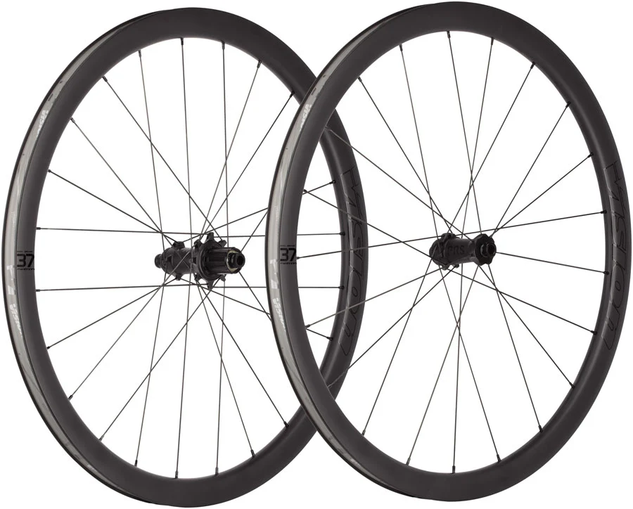 Vision Metron 37 SL Wheelset Tubeless 700c 21/24H Spoke Count Disc Brake Center Lock Rotor Mount – BLK