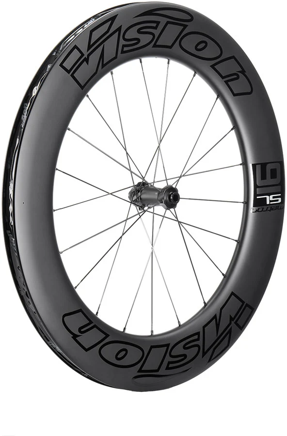 Vision Metron 91 TL Front Wheel Tubeless 700c 21H Spoke Count Disc Brake Center Lock Rotor Mount – BLK