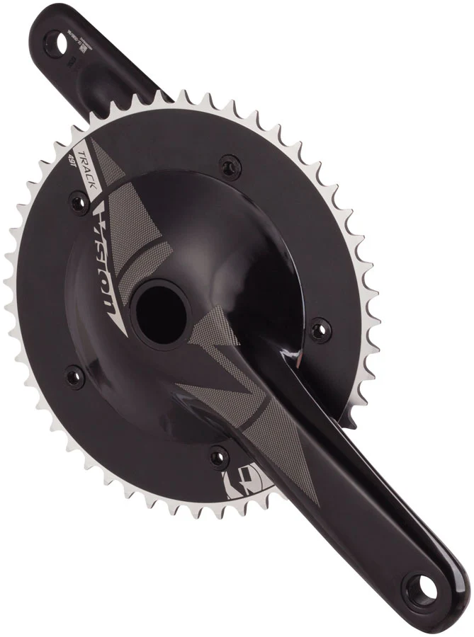 Vision NS Track Crankset 1x 49T Chainring 172.5mm Arm Length 144BCD 386EVO Spindle – BLK