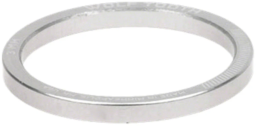Wolf Tooth Precision Headset Spacer - 3mm Raw Silver 1 pc.