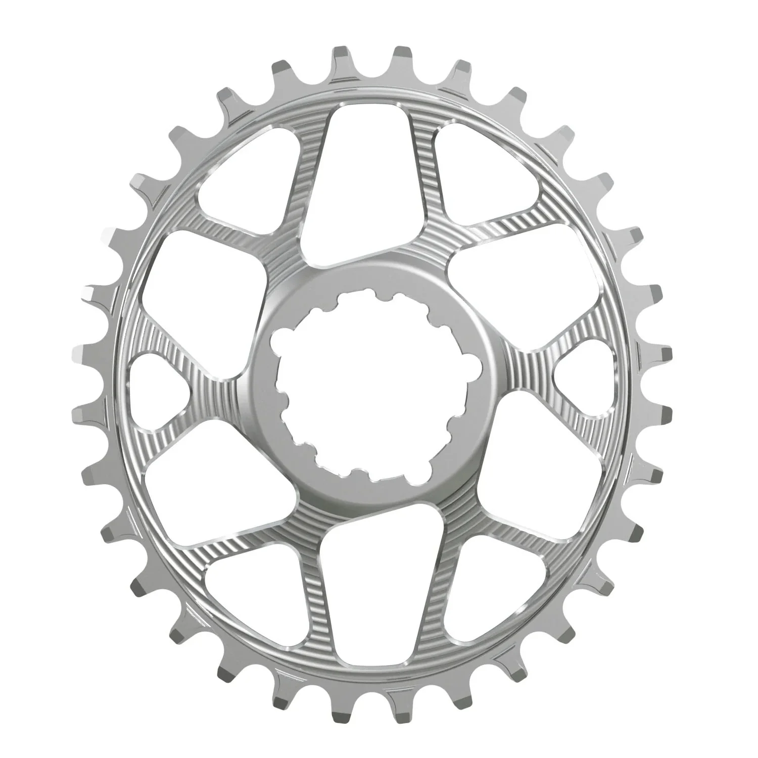 Works Components Oval Chainring SRAM 3-Bolt 34T Boost 3mm Slv