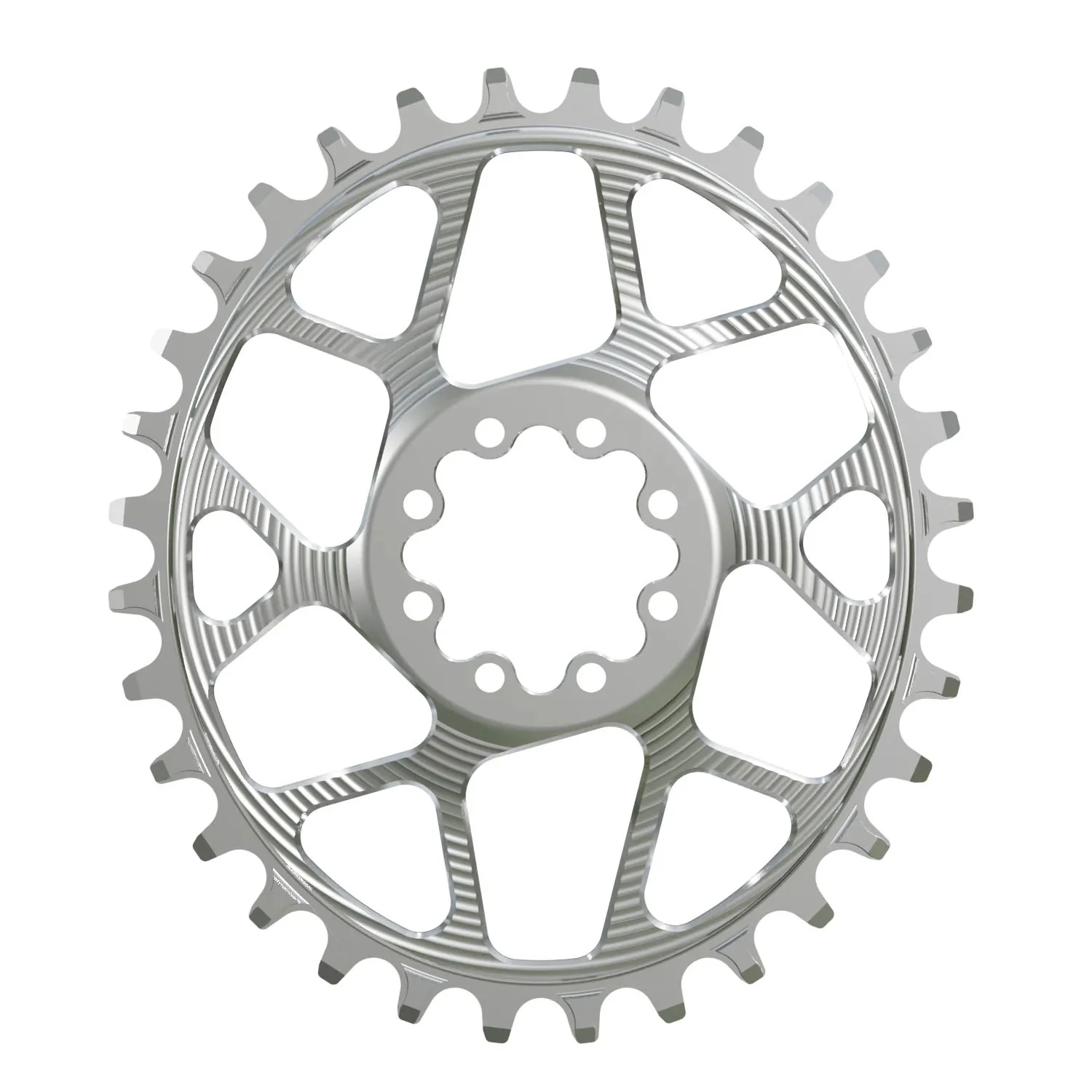 Works Components Oval Chainring SRAM 8-Bolt 30T Boost 3mm Slv